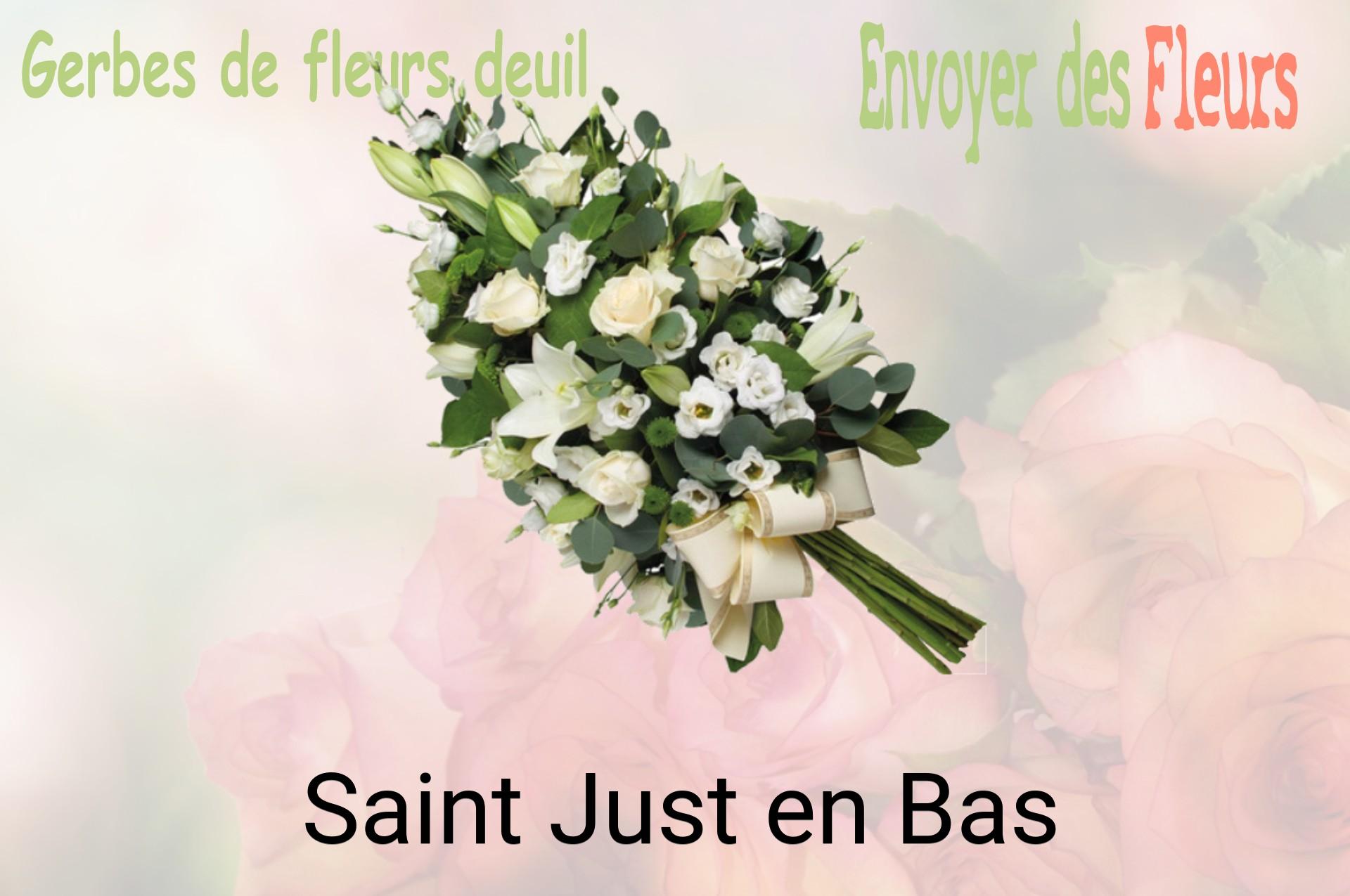 Gerbe de fleurs de deuil livrée à Saint-Just-en-Bas